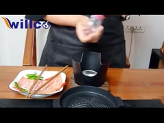 Aluminiowy stop Przenośny grill grill Sprzęt kuchenny komercyjny Czarny